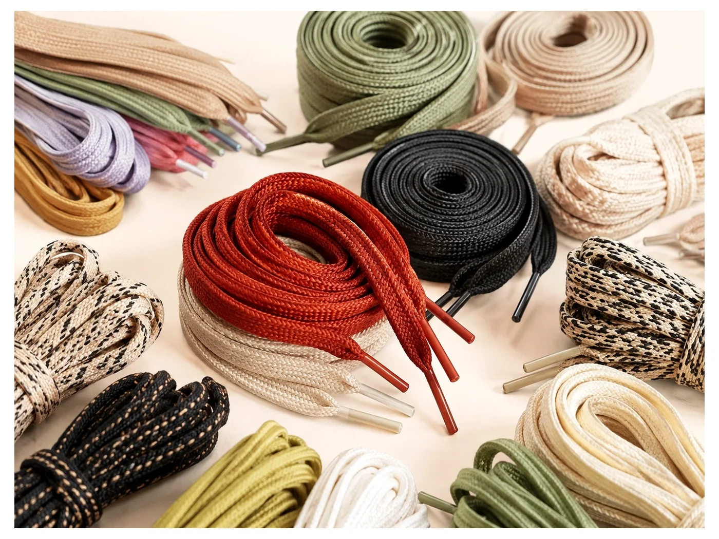 colored textile cords and drawcord varieties